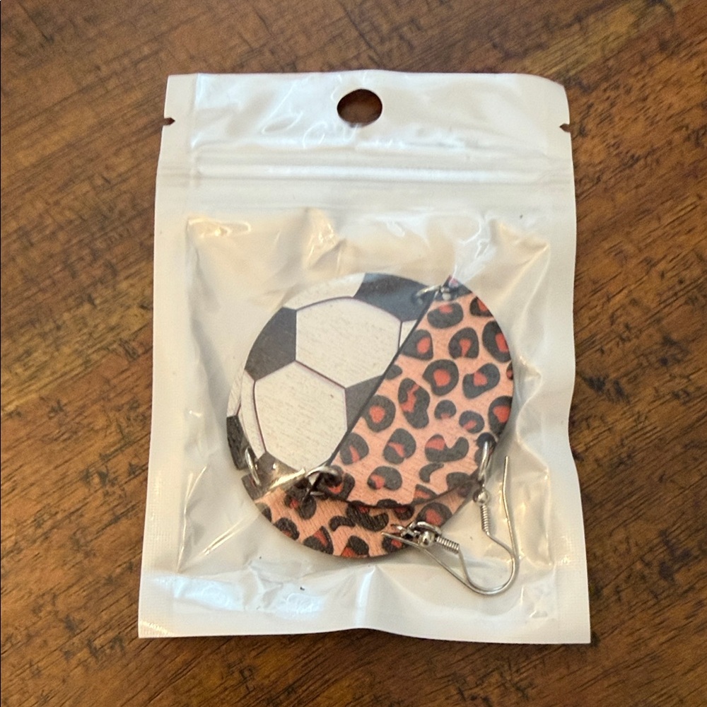 Chic Leopard and Soccer Print Earrings